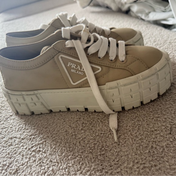 PRADA Double Wheel Platform Sneaker - Picture 1 of 4